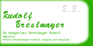 rudolf breslmayer business card